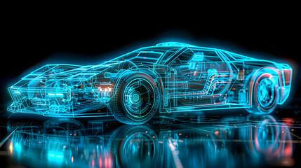 x-ray of a luxury car
