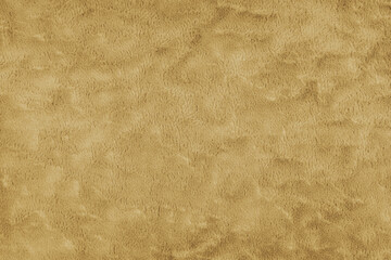 Texture of fluffy yellow upholstery fabric or cloth. Fabric texture of artificial fur textile...