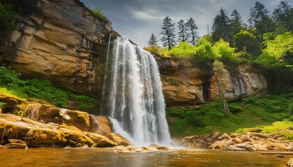Obraz premium waterfall in the forest