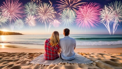 Fototapeta premium couple on the beach