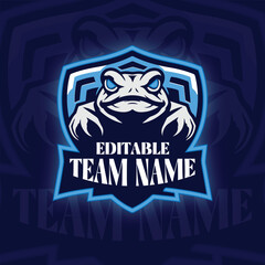 Frog mascot export logo design illustration