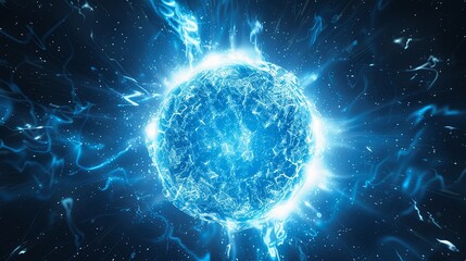 Energy particle sphere wallpaper background
