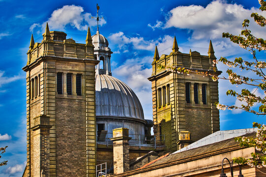Historic Building with Twin Towers in Harrogate