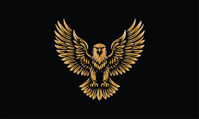 Fototapeta premium golden eagle with wings