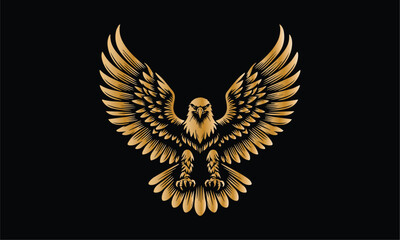 gold eagle with wings