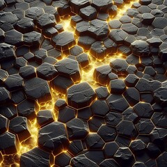 Black abstract background with squares