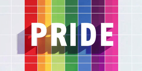 Vibrant Rainbow Pride Colors in Diagonal Stripes