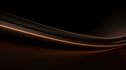 Glowing dark brown Neon Lights in the Dark. Elegant Background with Copy Space