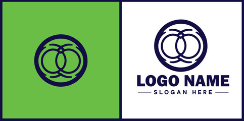 venn diagram icon Set diagram Logical diagram Intersection flat logo sign symbol editable vector