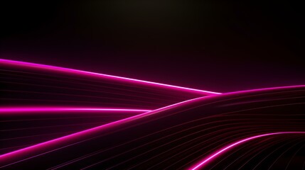 Glowing fuchsia Neon Lights in the Dark. Elegant Background with Copy Space