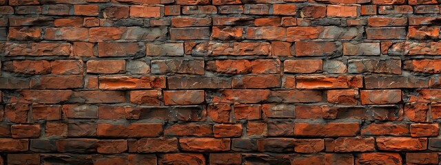 Old battered brick wall, textured background