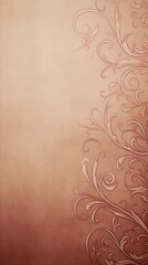 Brown soft pastel color background parchment with a thin barely noticeable floral ornament, wallpaper copy space, vintage design blank copyspace