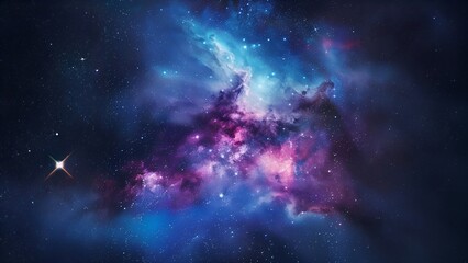 Mesmerizing Space Nebula with Stars in the Milky Way Galaxy