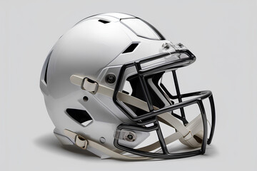 Modern White American Football Helmet - Safety and Style. Concept American Football, Helmet, Safety, Style, Modern

