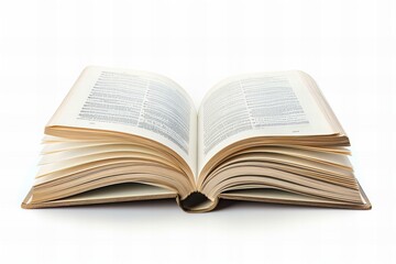 Open Book on White Background for Educational Concepts