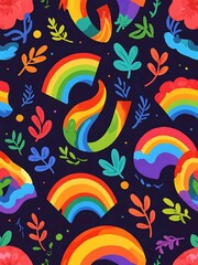 Colorful LGBTQ Rainbow wallpaper background