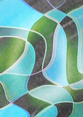 Green warp Background