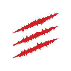 Claw scratches icon vector set.