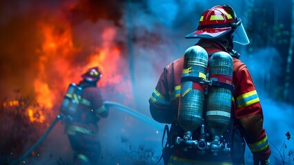 Firefighter: A Hero Saving Lives, Property, and Preventing Future Tragedies. Concept Firefighting Techniques, Fire Prevention Strategies, Hazards of the Job, Safety Equipment, Teamwork Skills