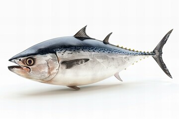 Obraz premium Realistic Whole Tuna Fish on a Clean White Background