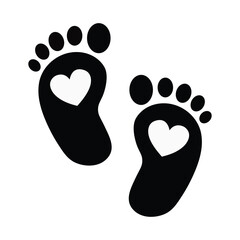 Baby Footprint, Baby Footprint Cut File, Baby , Baby Feet , Baby Shower, Baby Clipart, Baby Footprint Silhouette, Vector, Stencil