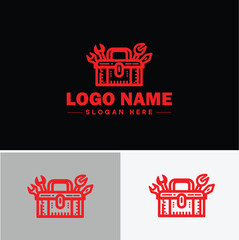 toolbox icon Tool chest Tool kit Tool cabinet flat logo sign symbol editable vector