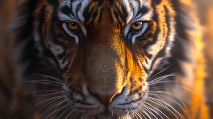 Fototapeta premium Close-Up picture based on the little tige, generated with AI