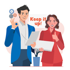 business-man-woman-doing-great-work-in-flat-illustration
