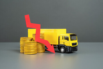 Fall in cargo transportation revenues. Slowdown and decline of the economy, reduction in cargo traffic. Reduce freight transport costs and increase transportation efficiency.