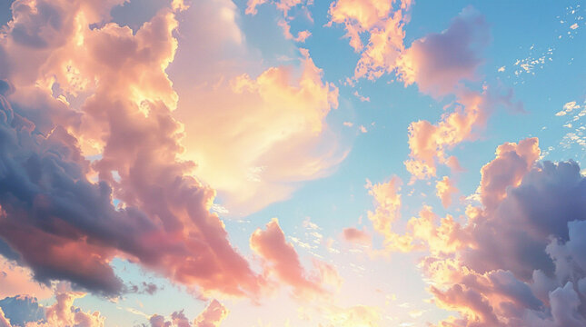 Beatiful sky with comolus clouds