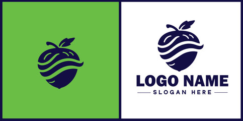 acorn icon Oak nut Acorn nut Acorn seed flat logo sign symbol editable vector © sahadul