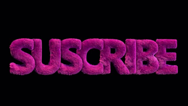 Suscribe Plush Aesthetic Word Animated