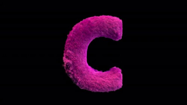 Letter C animated plush aesthetic