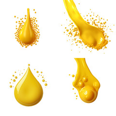 set of yellow oil drops