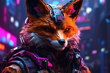 Cyberpunk fox