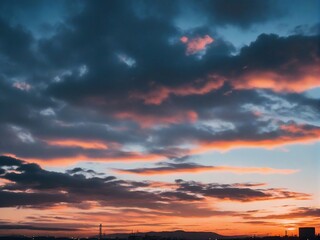 Fototapeta premium sunset in the city