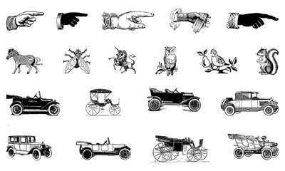 Ancient vehicle sign collection
