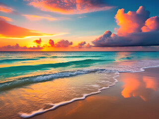 sunset on the beach