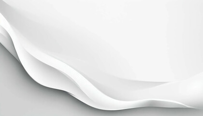 White background with smooth, curved lines and minimalistic design elements.