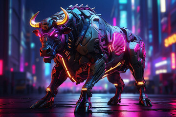 neon bull