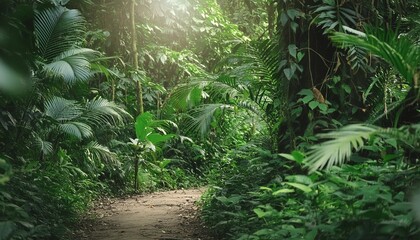 beautiful tropical jungle forest lush vegetation digital background