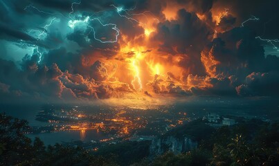 Obraz premium A dark and stormy night