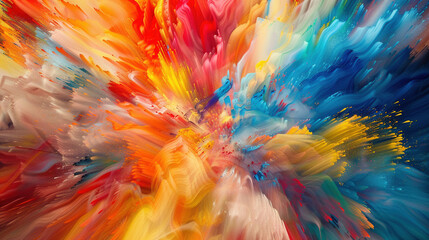 Fototapeta premium Colorful Explosion: A Vibrant Abstract Masterpiece