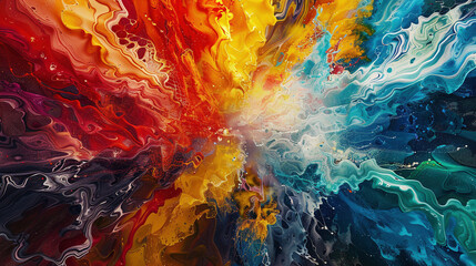 Colorful Explosion: A Vibrant Abstract Masterpiece