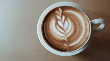 cup of coffee, cappuccino, flat white, latte art 
