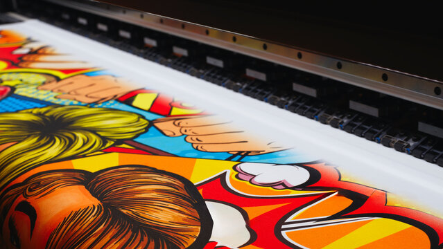 Industrial printing modern digital inkjet printer Industrial printing modern digital inkjet printer, color test