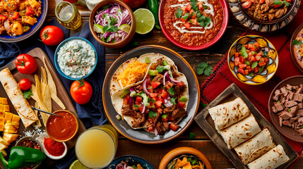 Fototapeta na wymiar mexican food in the restaurant