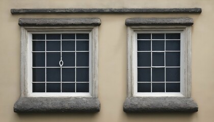 Fototapeta na wymiar A Casement Window With Wrought Iron Bars 2