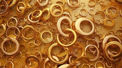 wedding rings abstract background top view Generative AI - obrazy, fototapety, plakaty