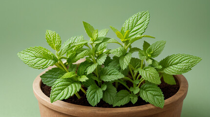 green leaf clover, mint, background, herbs